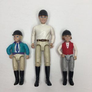 Vintage 2001 Fisher Price Loving Family Horse Equestrian Dolls Dad Boy Girl